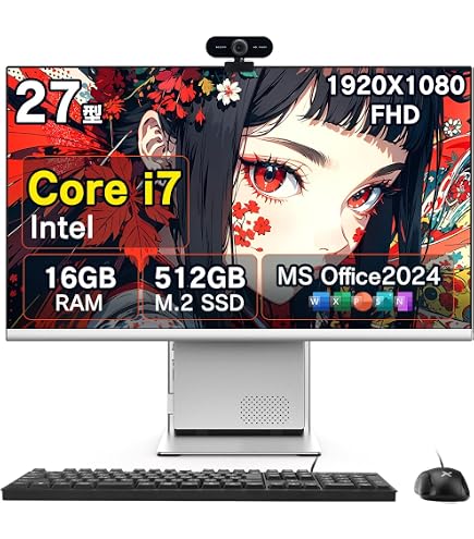 Amazon.co.jp: デスクトップパソコン 一体型PC 27インチ 第7世代 Core